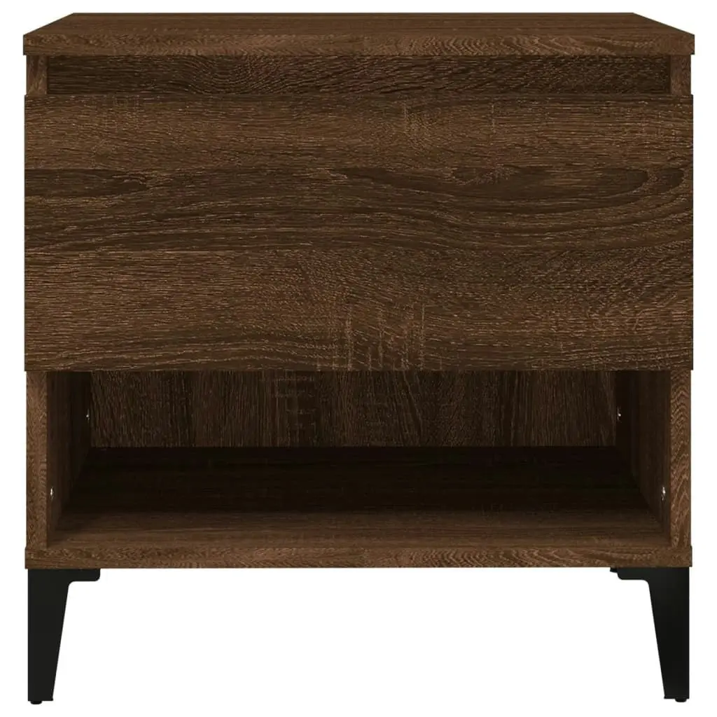 Side Table Brown Oak 50x46x50 cm Engineered Wood 819562