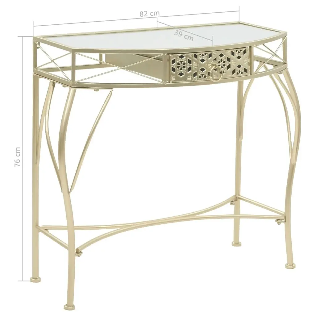 Side Table French Style Metal 82x39x76 cm Gold 245936