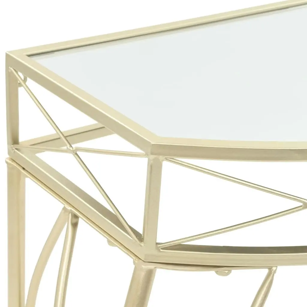 Side Table French Style Metal 82x39x76 cm Gold 245936