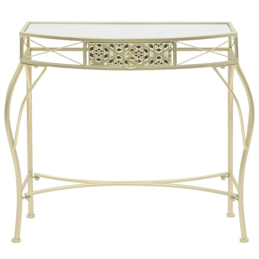 Side Table French Style Metal 82x39x76 cm Gold 245936