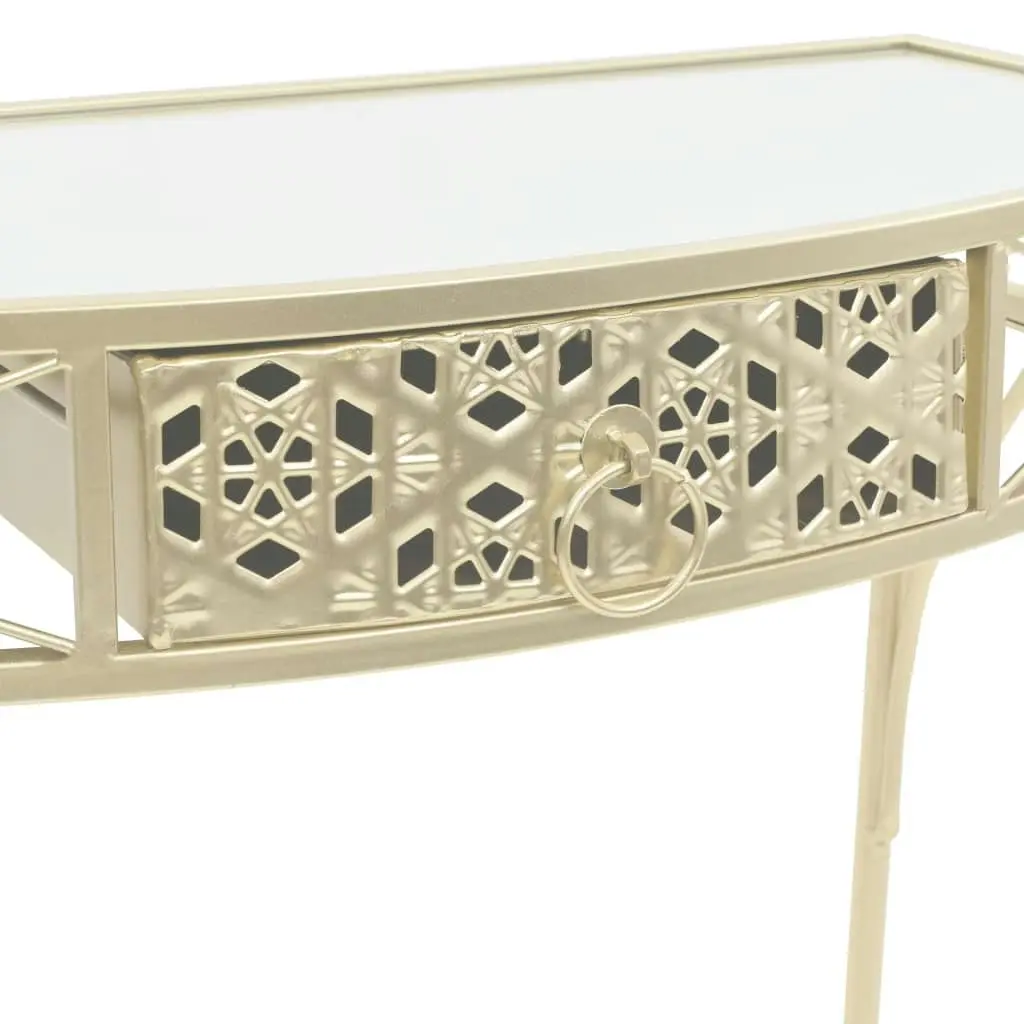 Side Table French Style Metal 82x39x76 cm Gold 245936