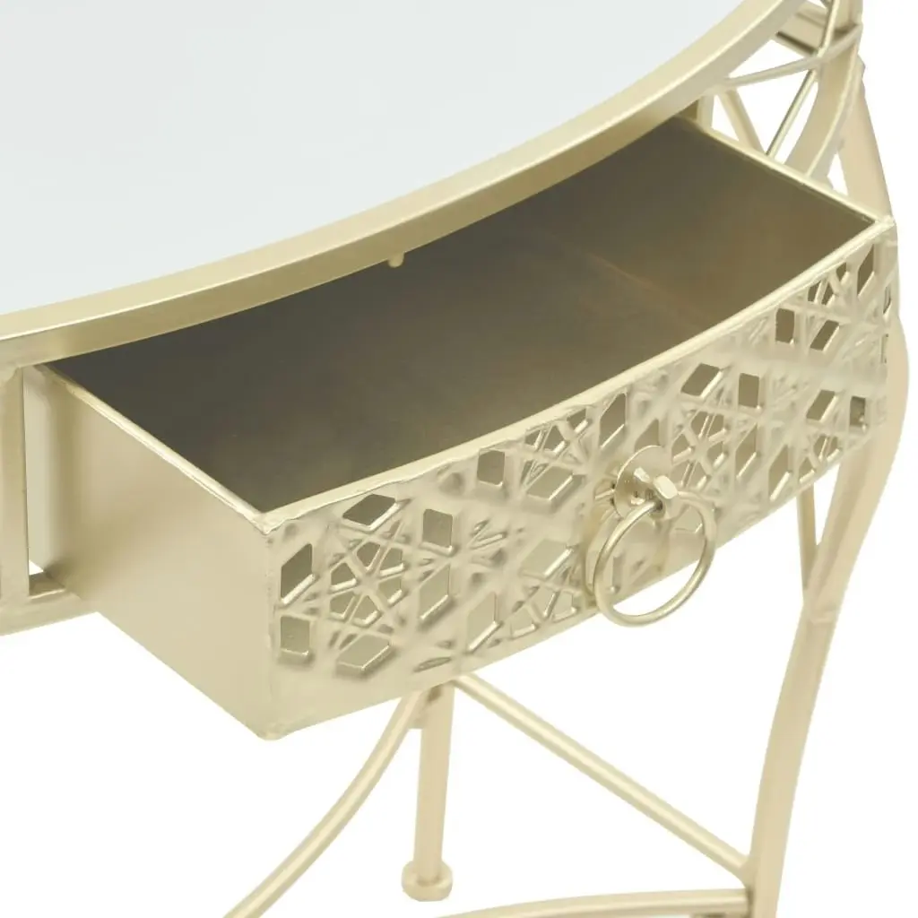 Side Table French Style Metal 82x39x76 cm Gold 245936