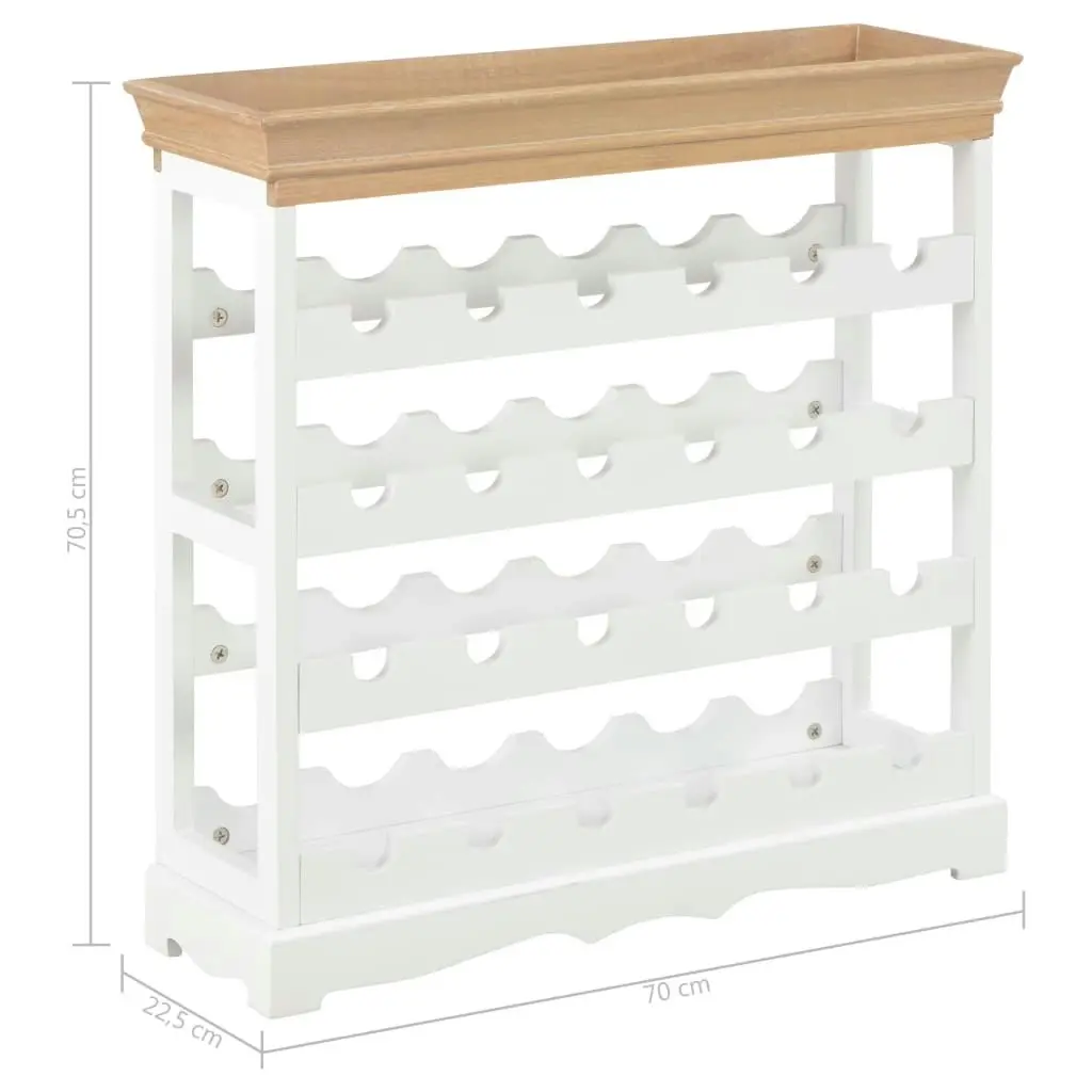 Wine Cabinet White 70x22.5x70.5 cm MDF 280065