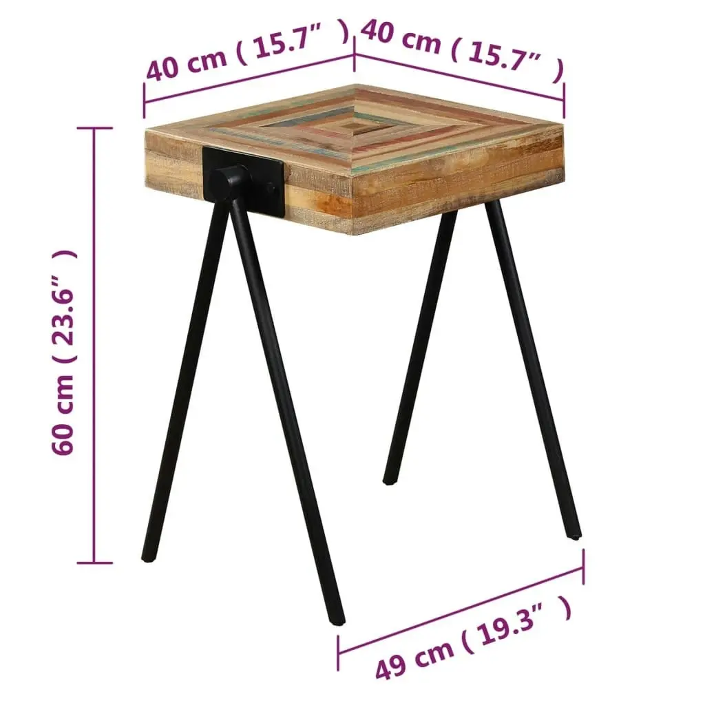 Side Table Solid Reclaimed Teak 245408