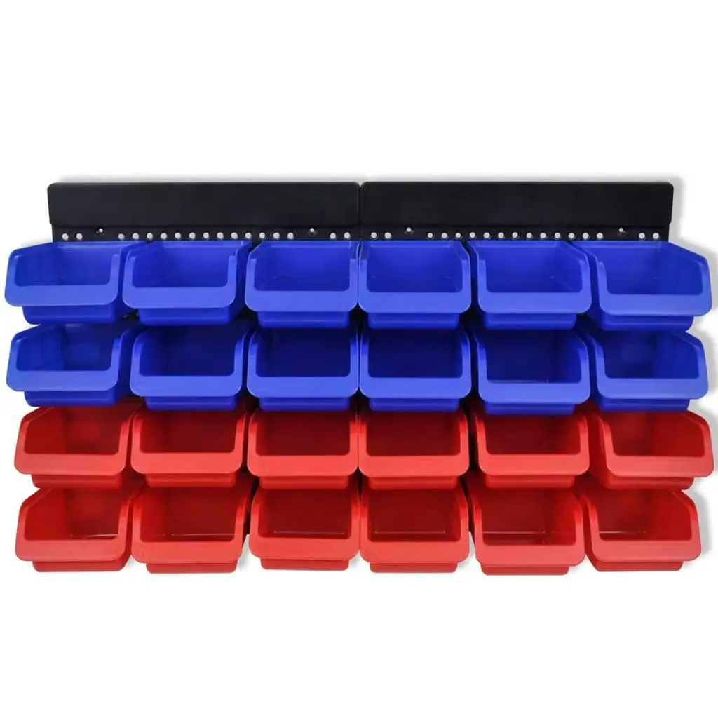 2 pcs Blue & Red Wall Mounted Garage Tool Organiser 141401