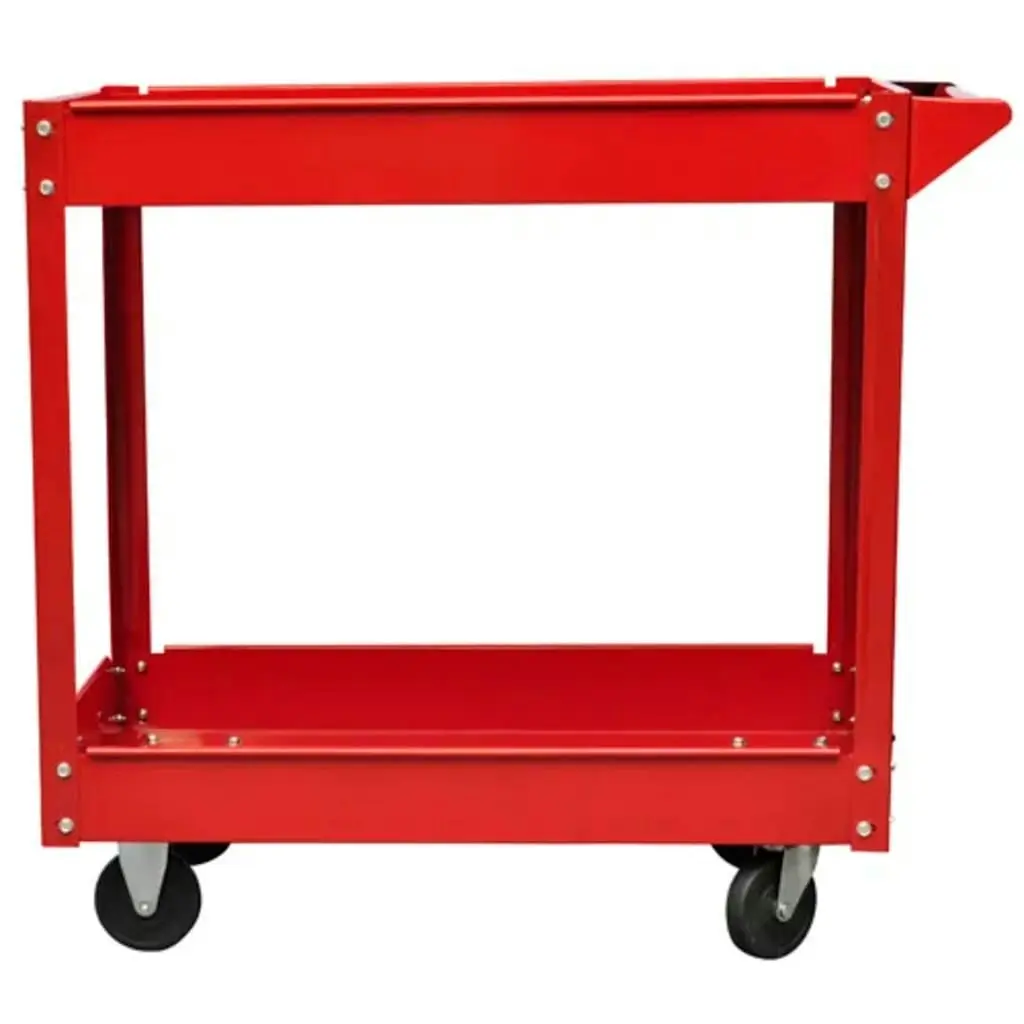 2 x Workshop Tool Trolley 100 kg 2 Shelves 140155