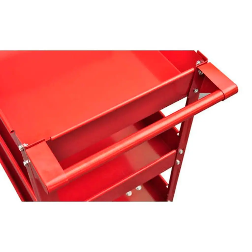 2 x Workshop Tool Trolley 100 kg 3 Shelves 140157