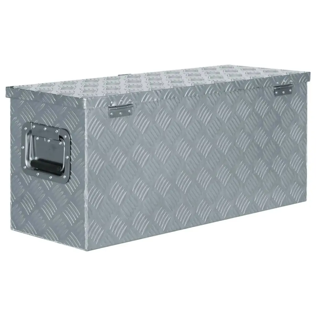 Aluminium Box 80x30x35 cm Silver 142939