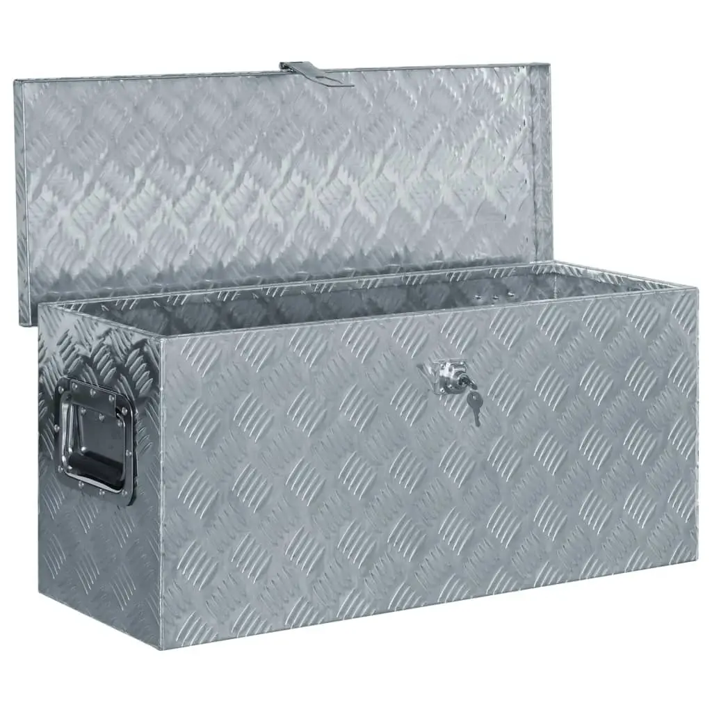 Aluminium Box 80x30x35 cm Silver 142939