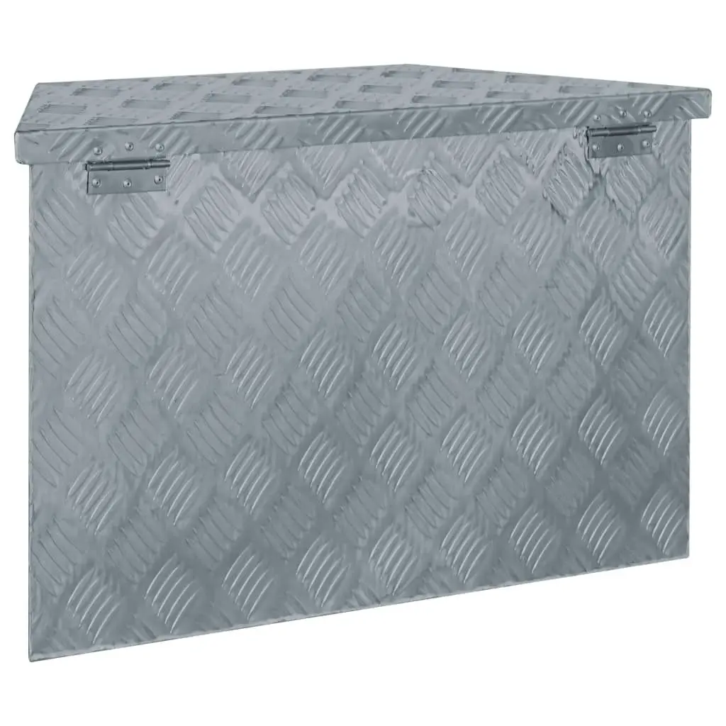 Aluminium Box 70x24x42 cm Trapezoid Silver 142942