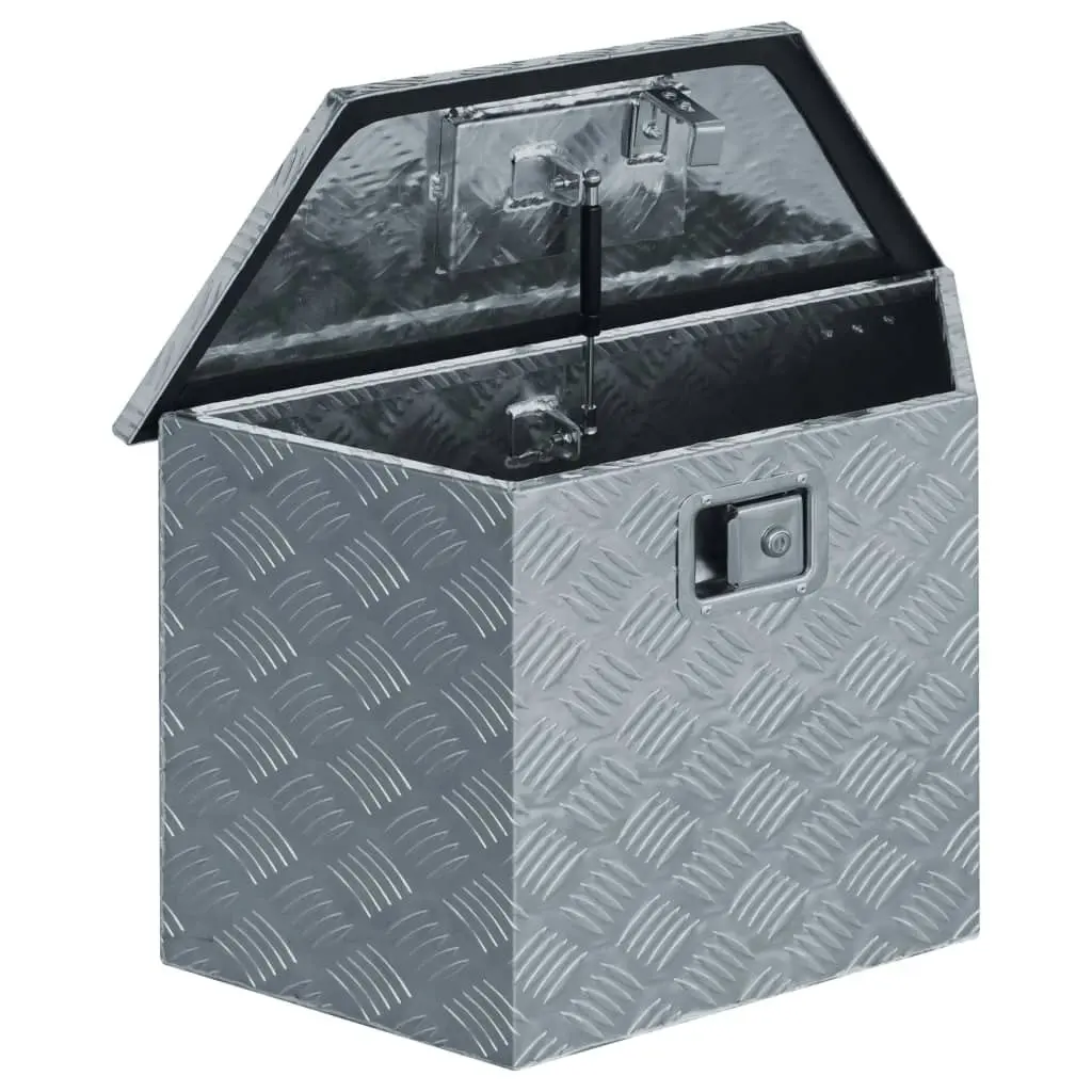 Aluminium Box 70x24x42 cm Trapezoid Silver 142942