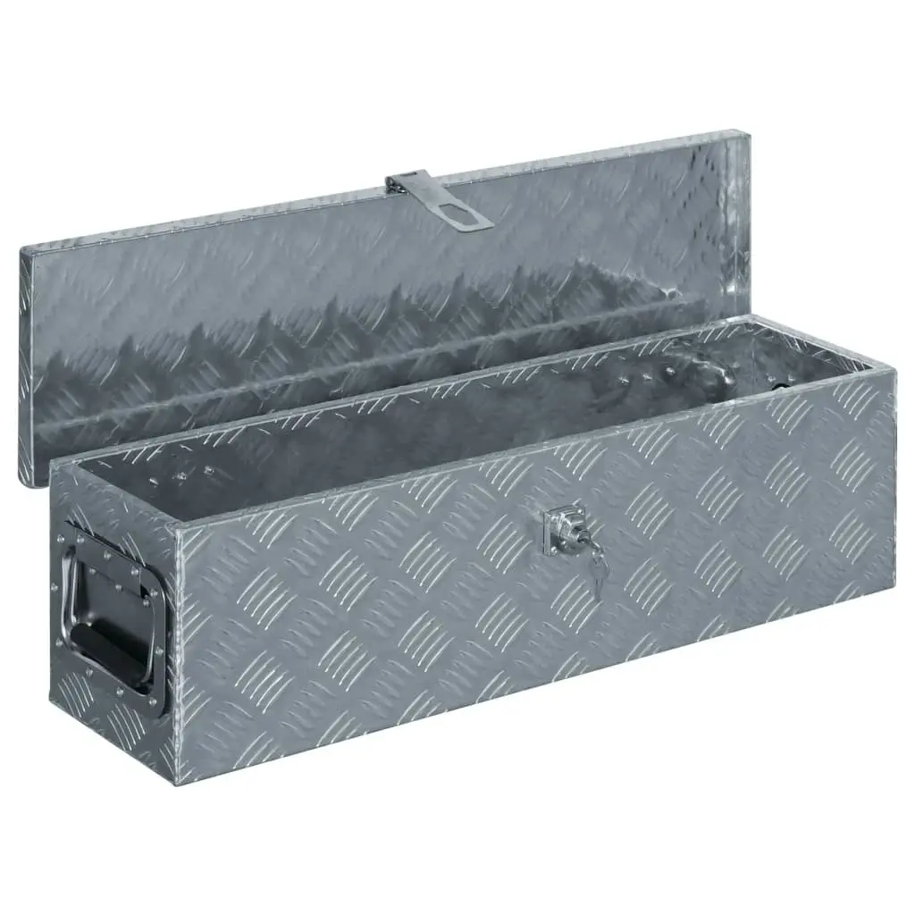 Aluminium Box 80.5x22x22 cm Silver 142937