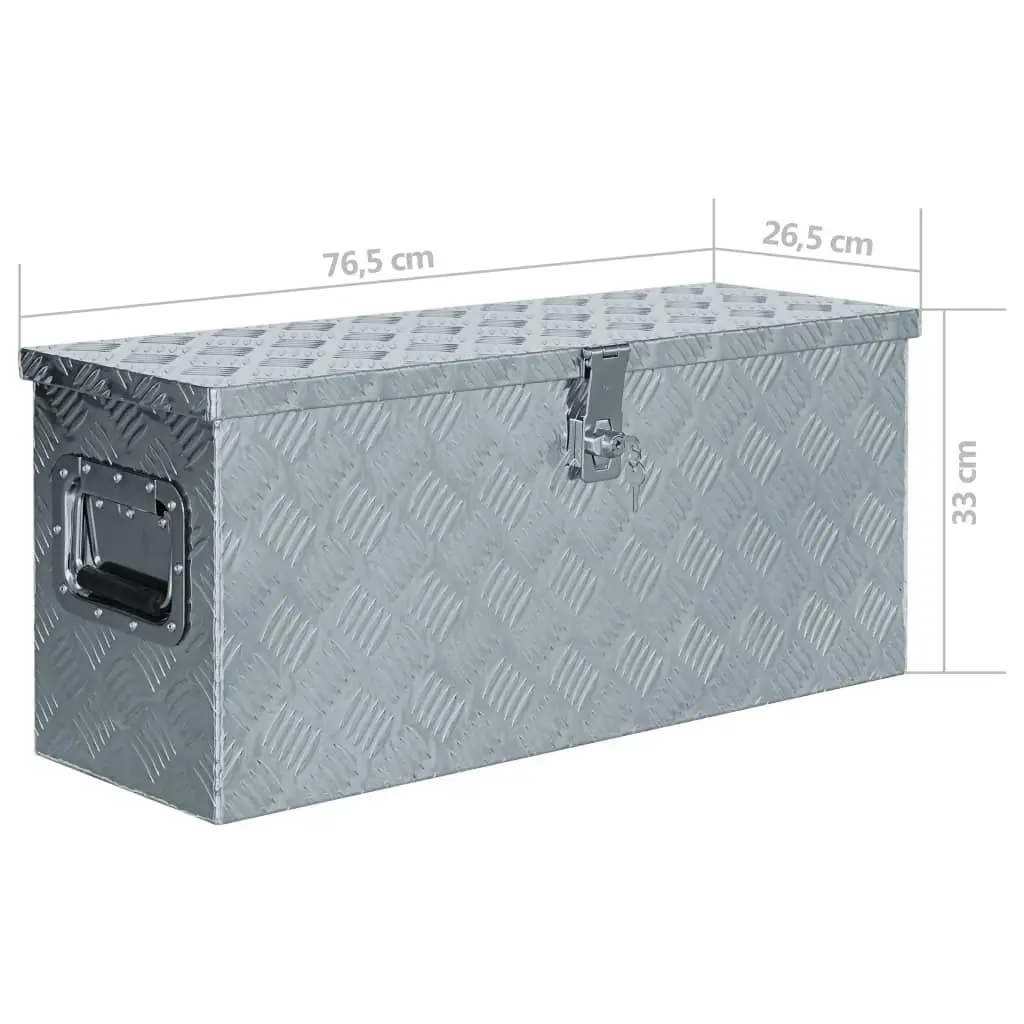 Aluminium Box 76.5x26.5x33 cm Silver 142938