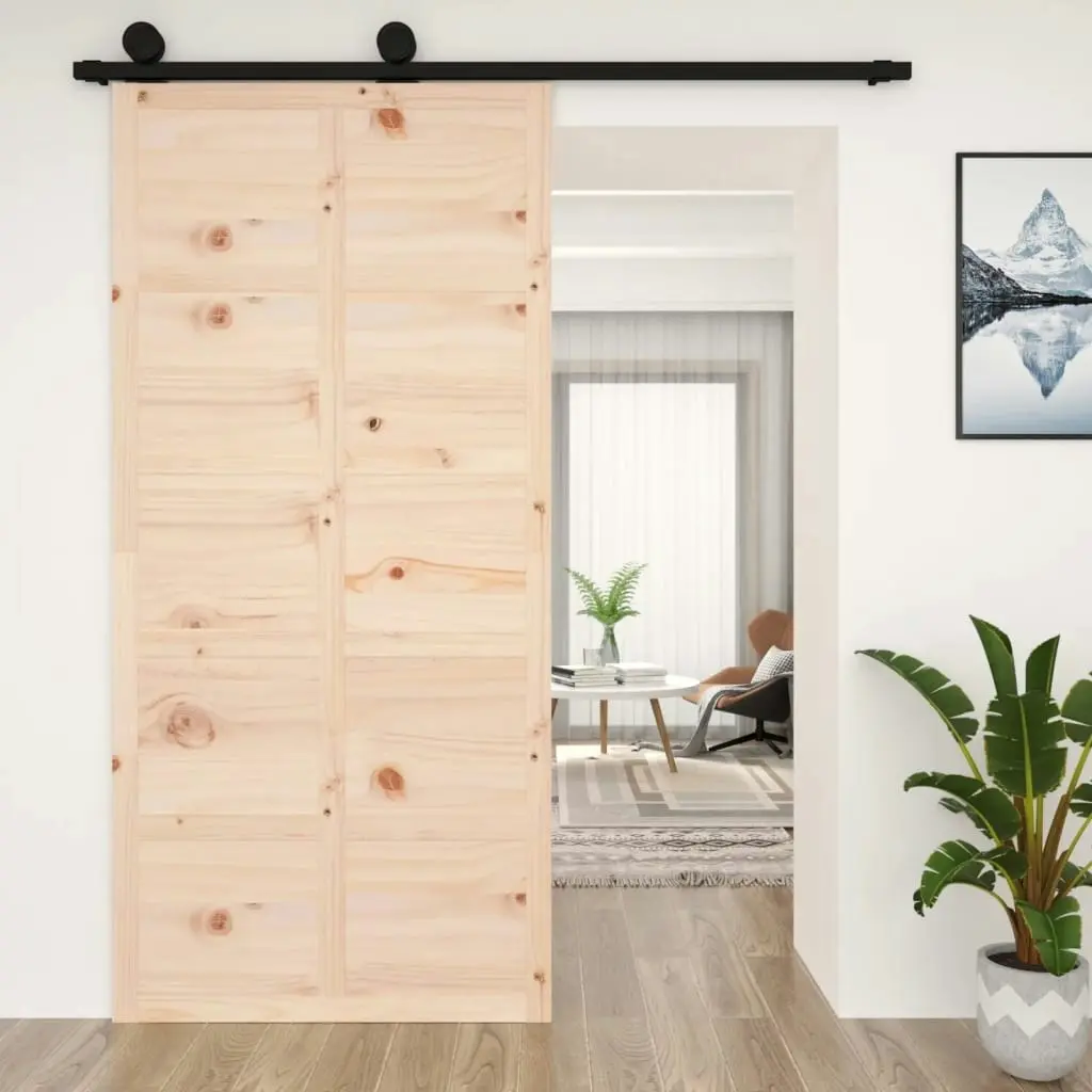 Barn Door 100x1.8x214 cm Solid Wood Pine 824638