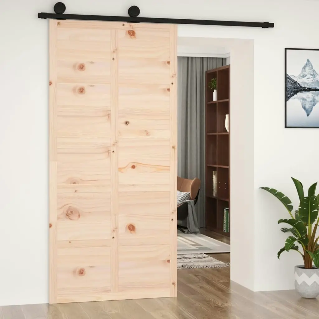 Barn Door 100x1.8x214 cm Solid Wood Pine 824638