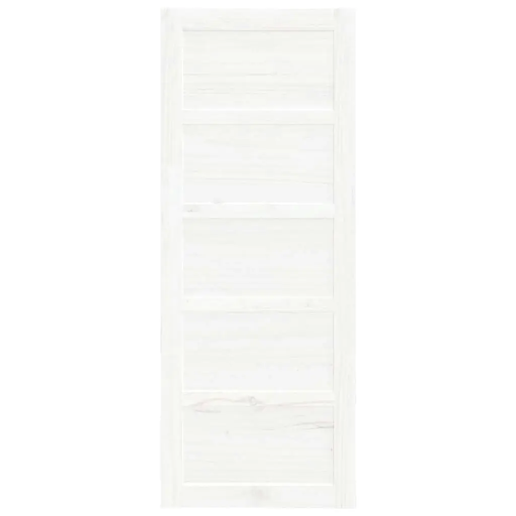 Barn Door White 80x1.8x204.5 cm Solid Wood Pine 824614