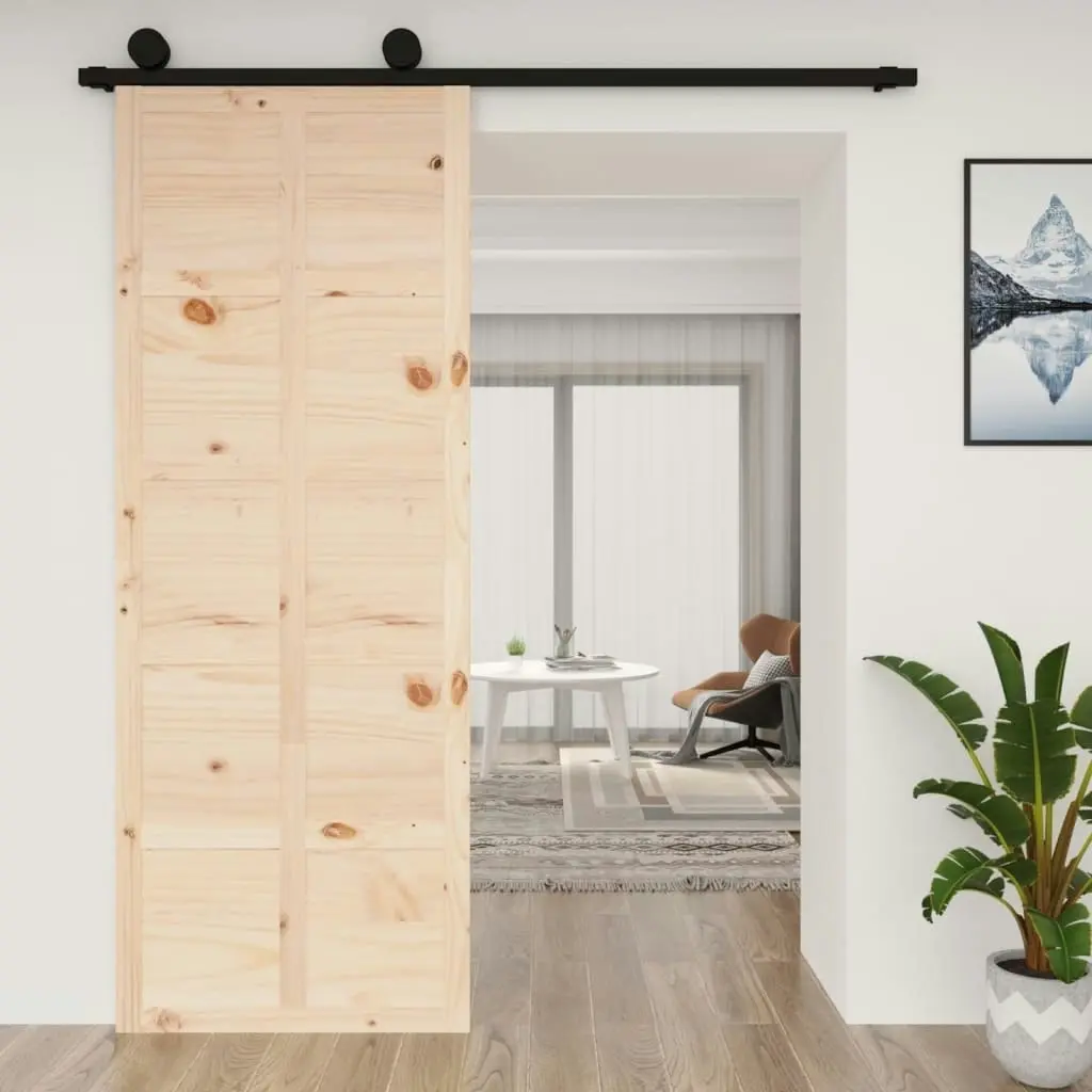 Barn Door 80x1.8x214 cm Solid Wood Pine 824628