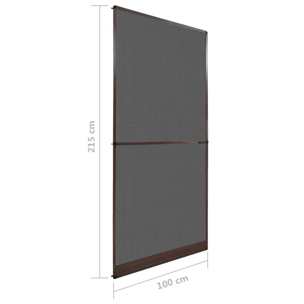 Brown Hinged Insect Screen for Doors 100 x 215 cm 141564