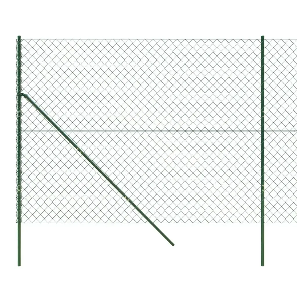 Chain Link Fence Green 1.6x10 m 153908