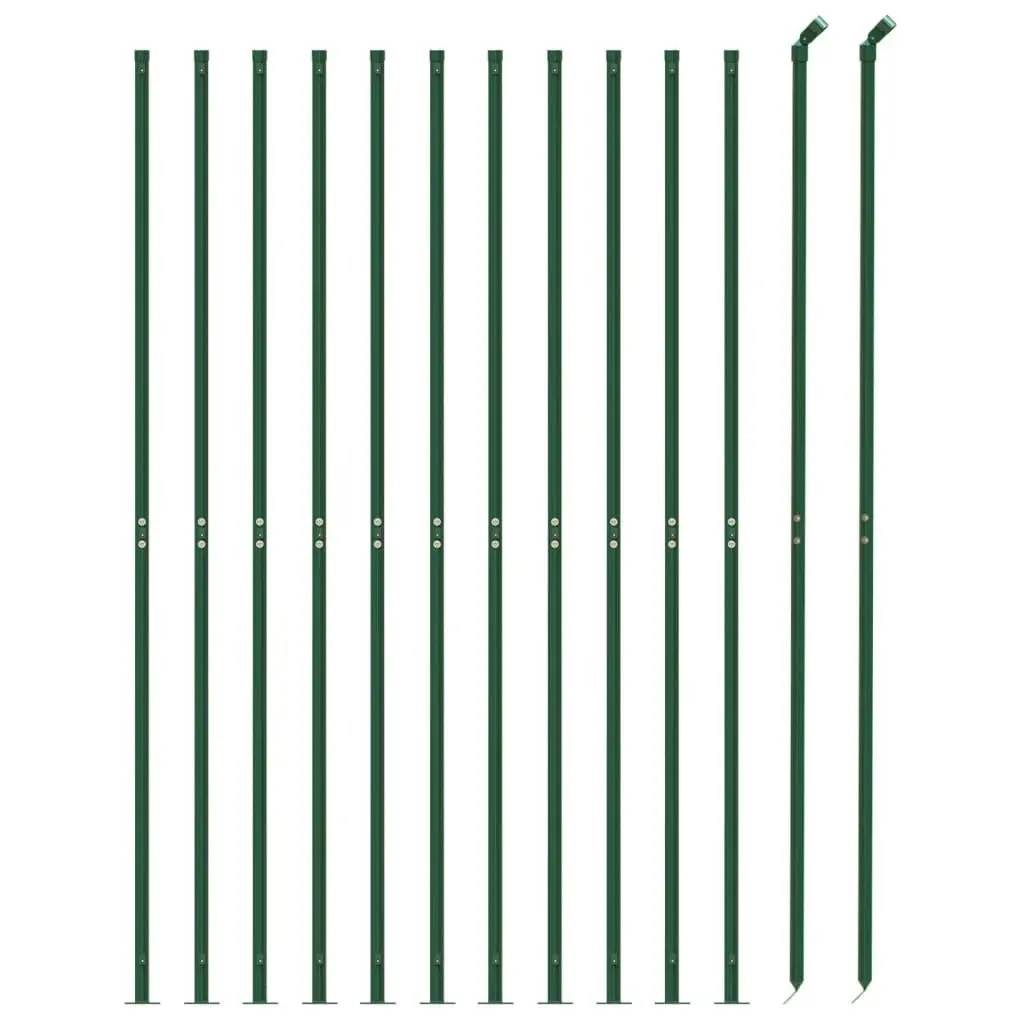 Chain Link Fence with Flange Green 1.6x25 m 153948