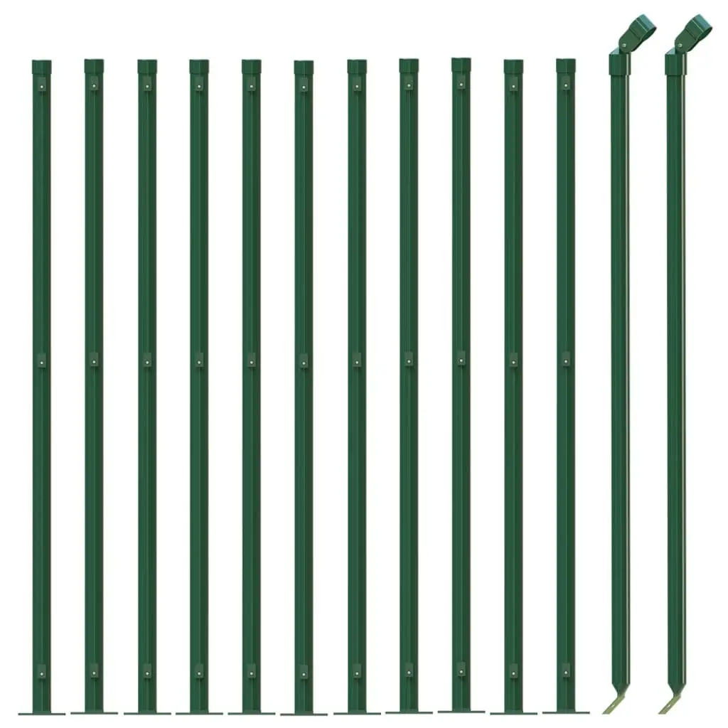 Chain Link Fence with Flange Green 0.8x25 m 153944