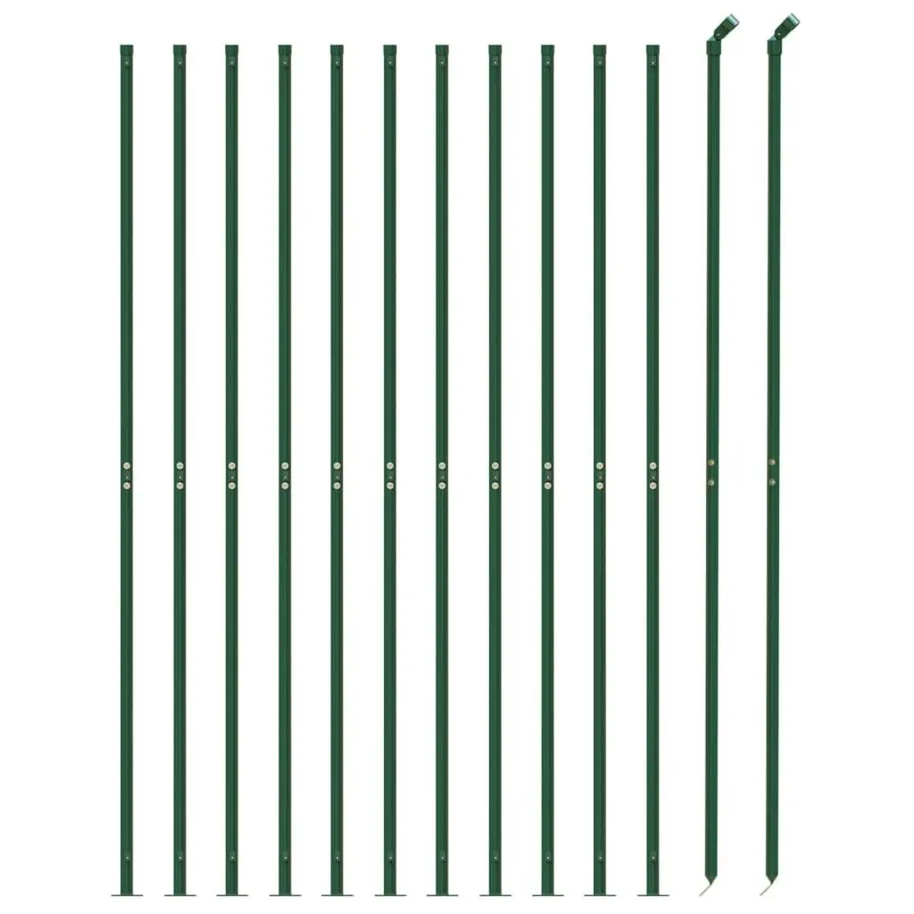 Chain Link Fence with Flange Green 1.8x25 m 153949