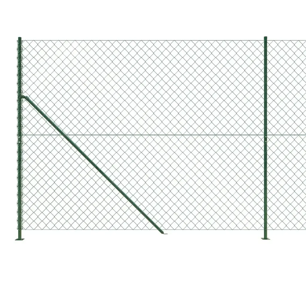 Chain Link Fence with Flange Green 1.8x25 m 153949