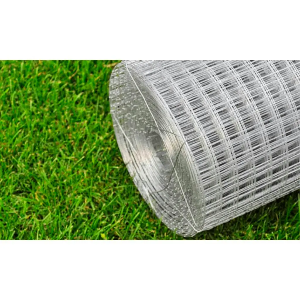 Chicken Wire Fence Galvanised Steel 10x1 m Silver 140426