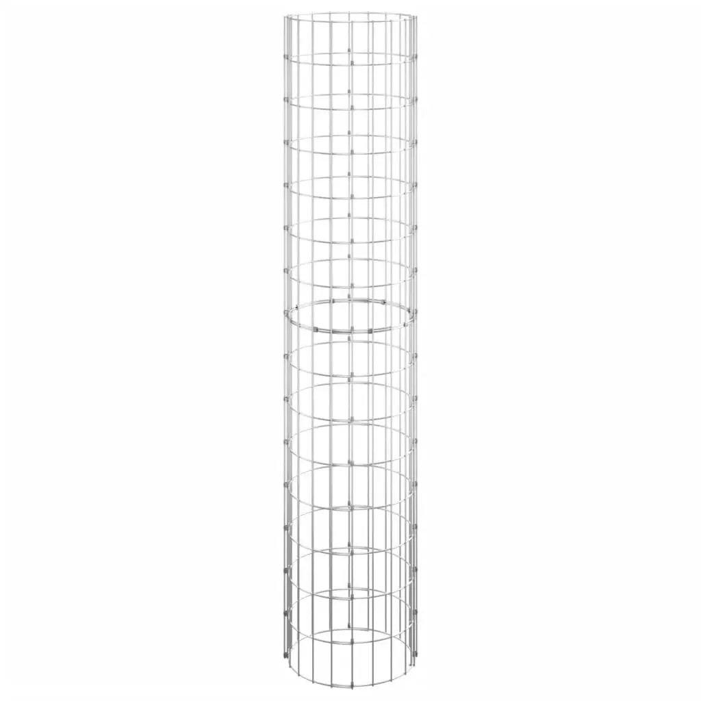 Circular Gabion Pole Galvanised Steel Ã˜30x150 cm 152013