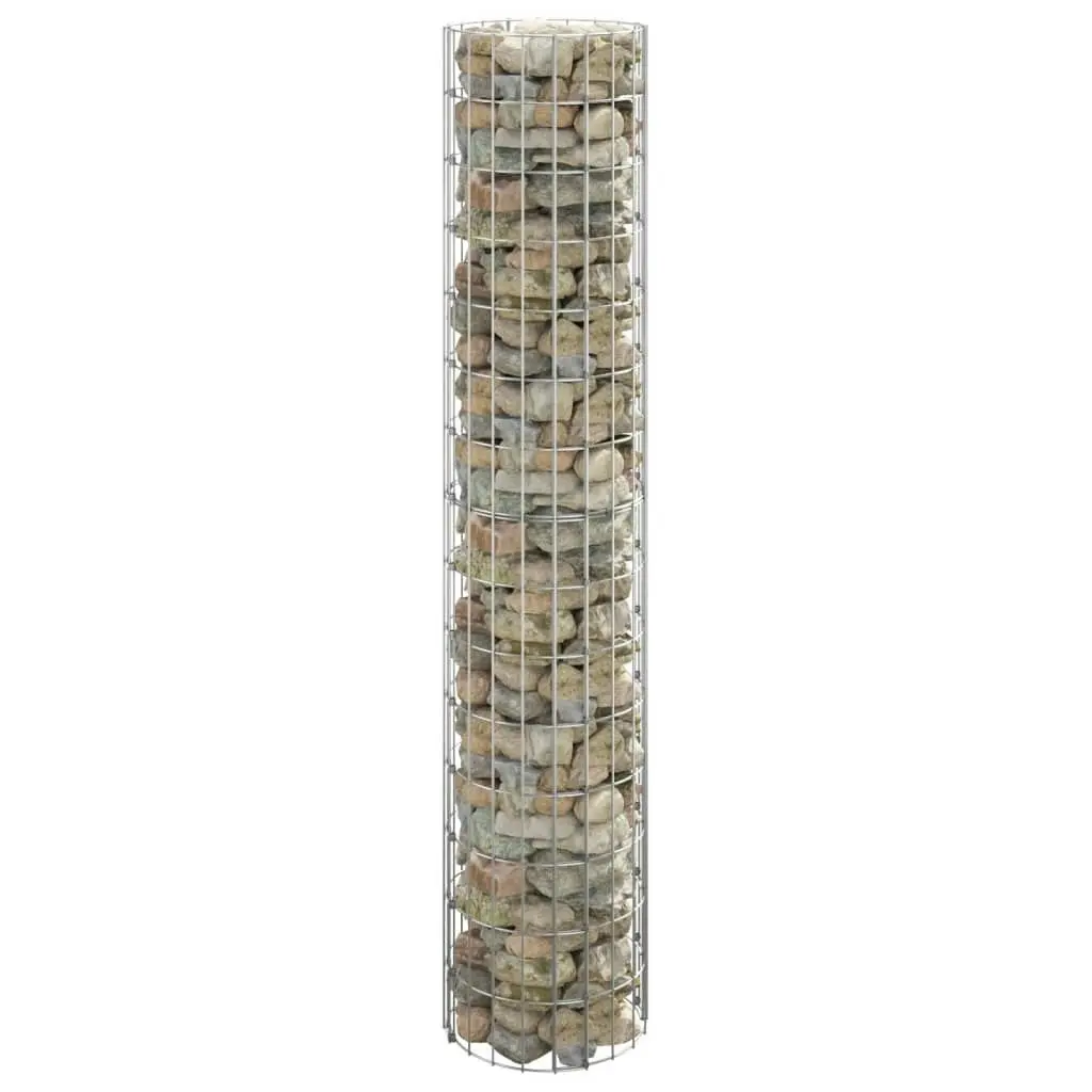 Circular Gabion Pole Galvanised Steel Ã˜30x150 cm 152013