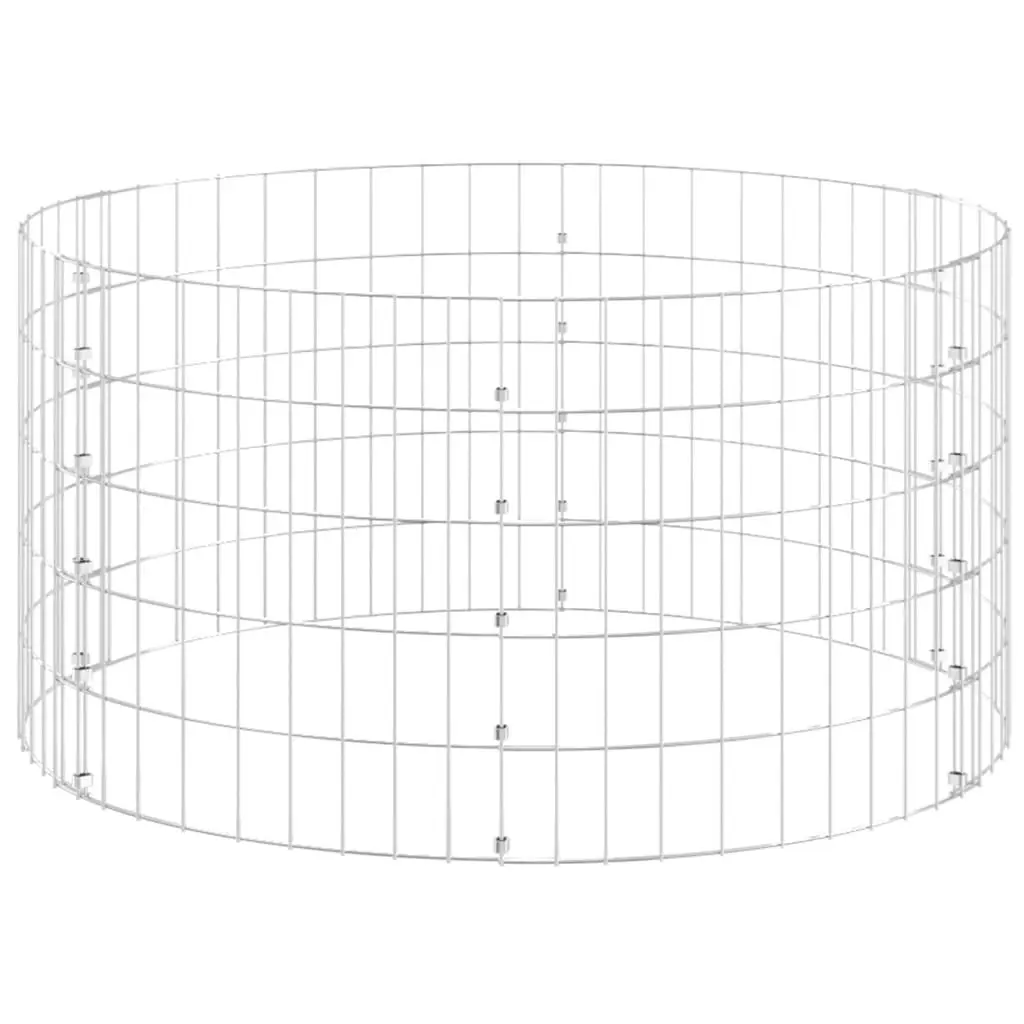 Circular Gabion Pole Galvanised Steel Ø100x50 cm 152017