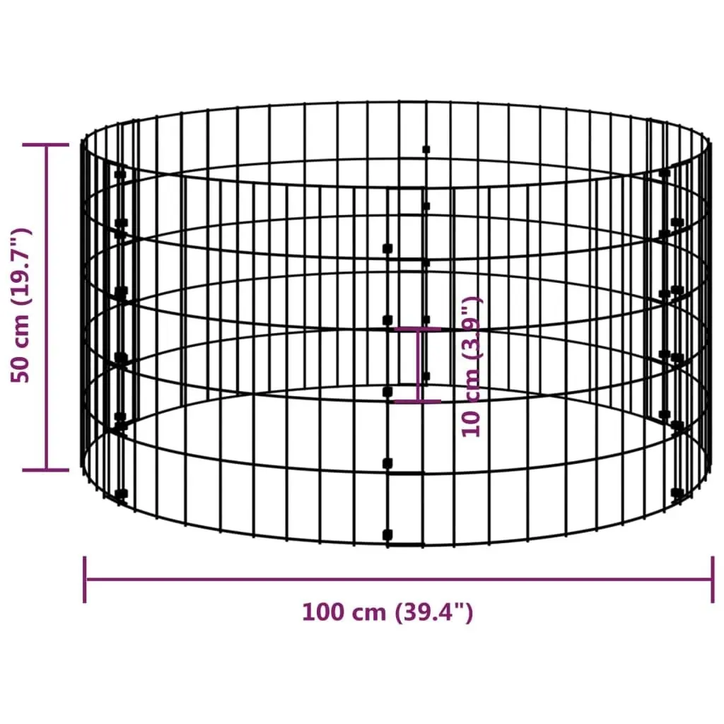 Circular Gabion Pole Galvanised Steel Ø100x50 cm 152017