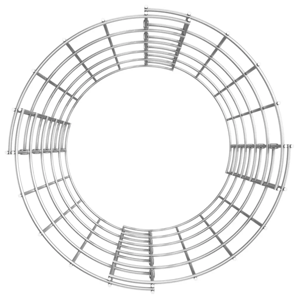 Circular Gabion Pole Galvanised Steel Ã˜30x50 cm 152011