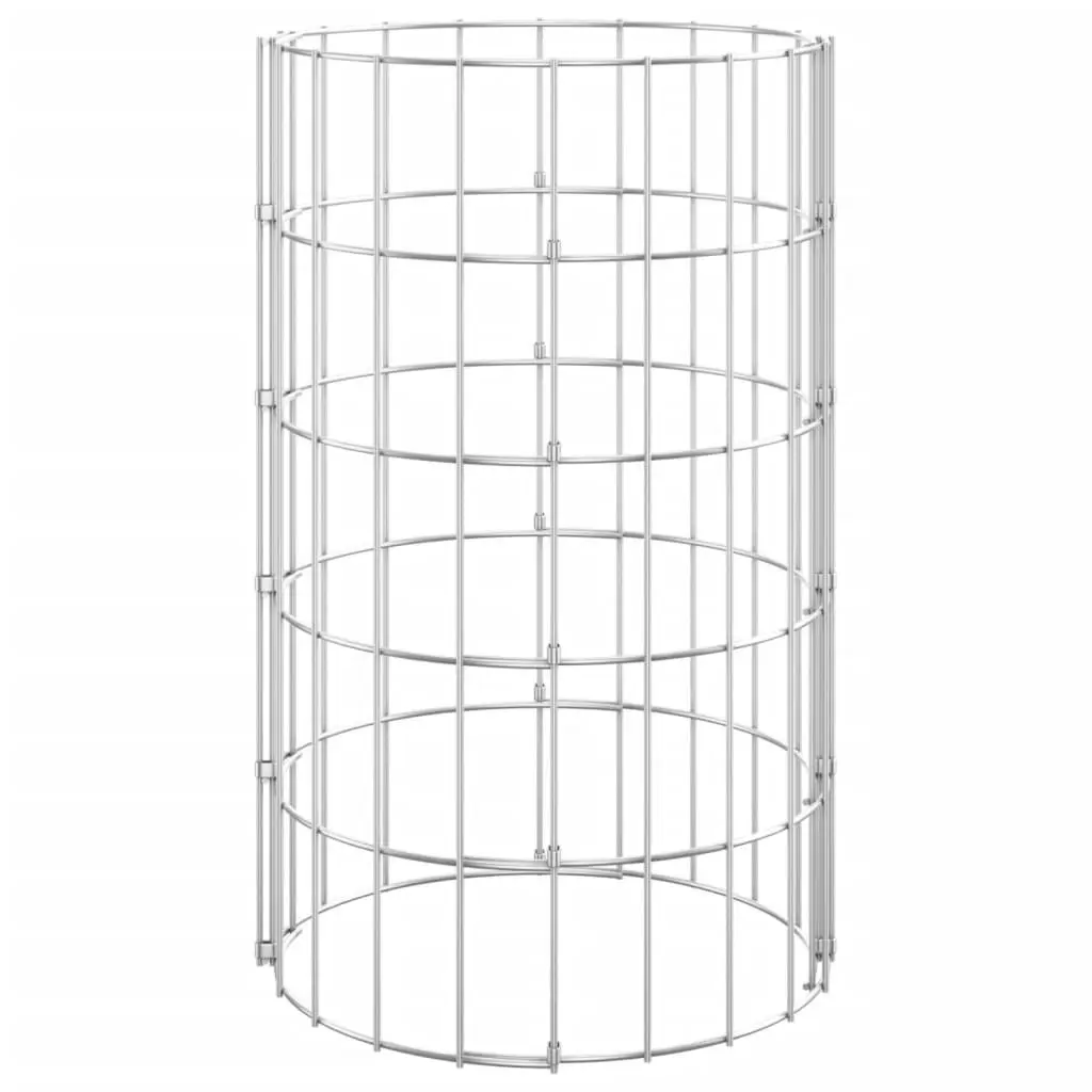 Circular Gabion Pole Galvanised Steel Ã˜30x50 cm 152011