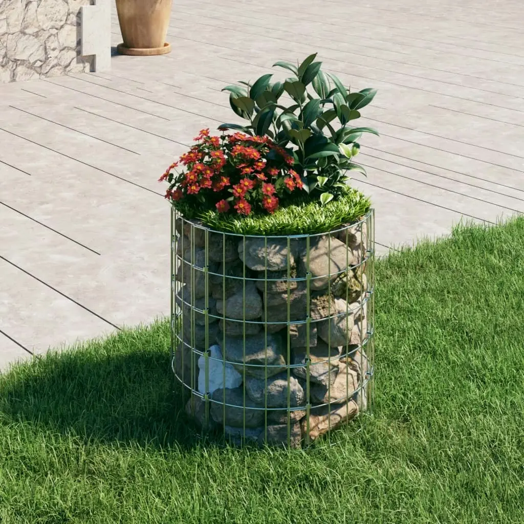 Circular Gabion Pole Galvanised Steel Ø50x50 cm 152015