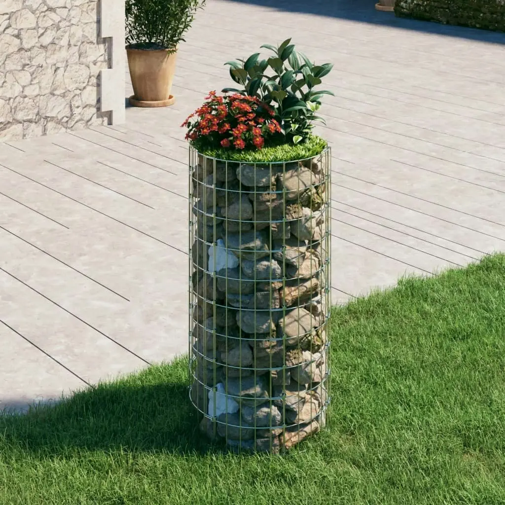 Circular Gabion Pole Galvanised Steel Ø50x100 cm 152016