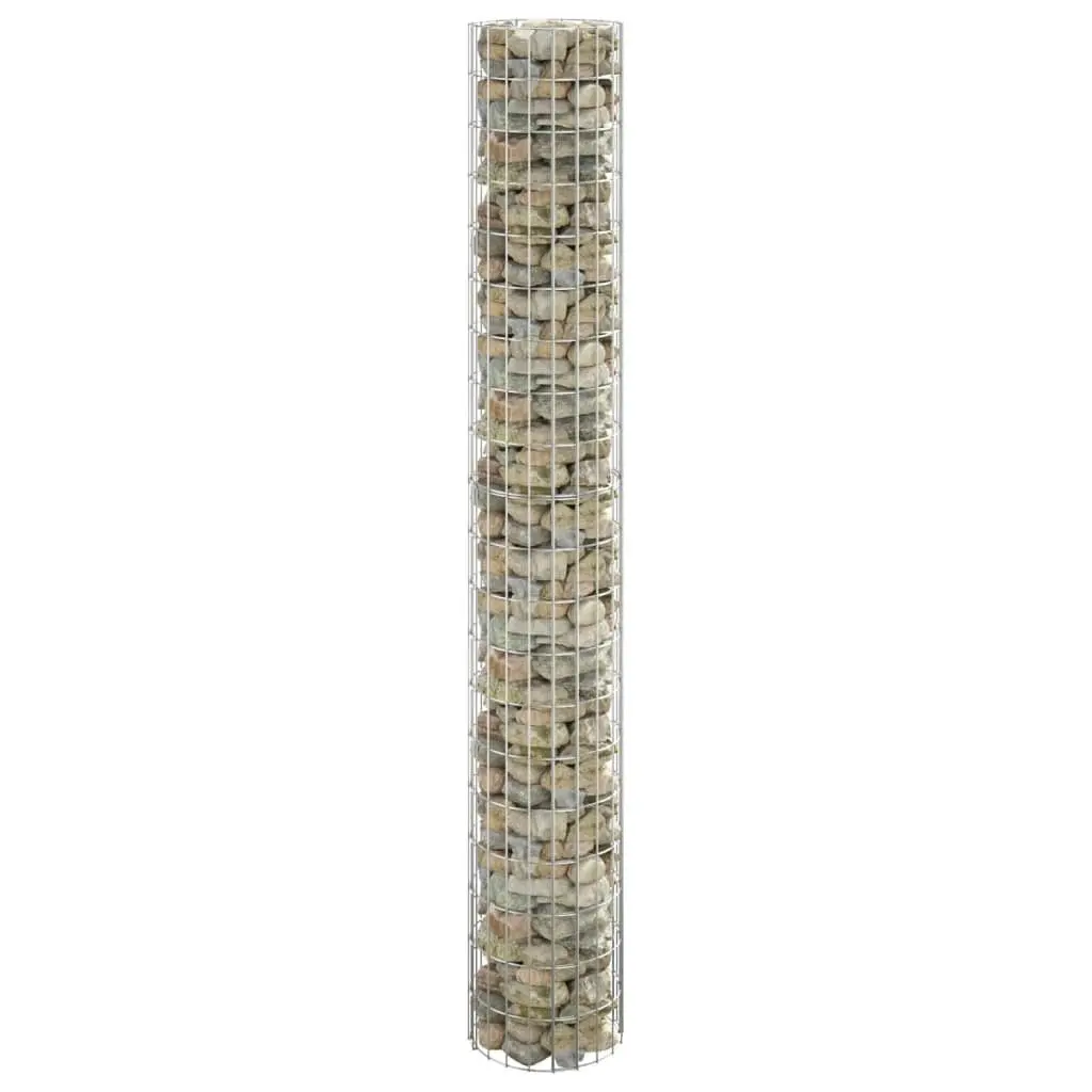 Circular Gabion Pole Galvanised Steel Ã˜30x200 cm 152014