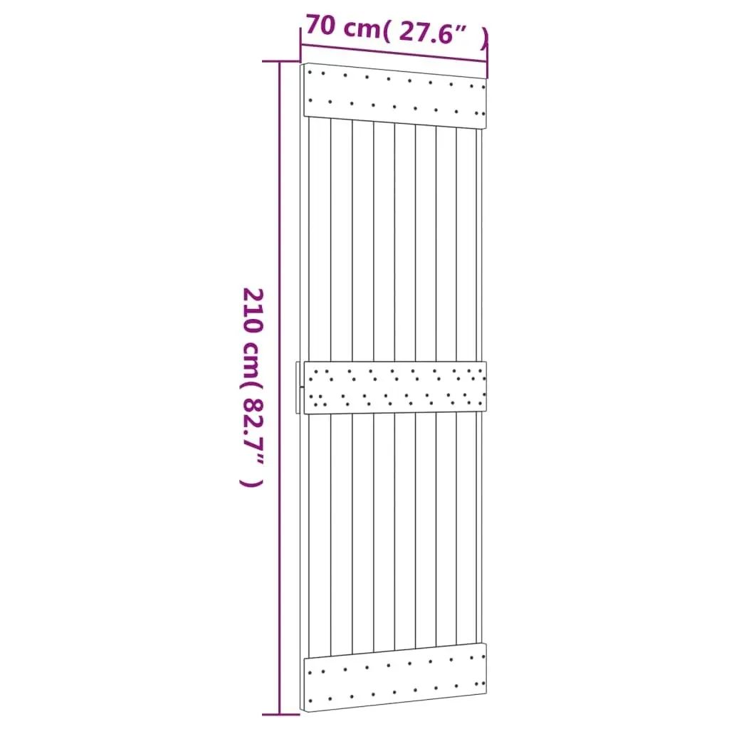 Door NARVIK 70x210 cm Solid Wood Pine 154430