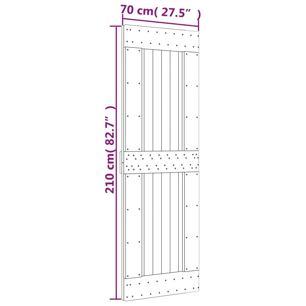 Door NARVIK 70x210 cm Solid Wood Pine 154436