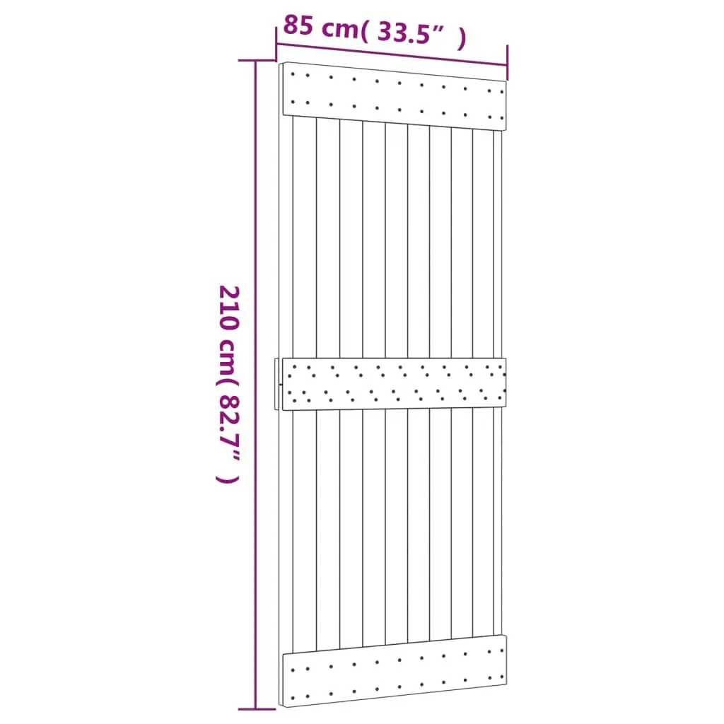 Door NARVIK 85x210 cm Solid Wood Pine 154432