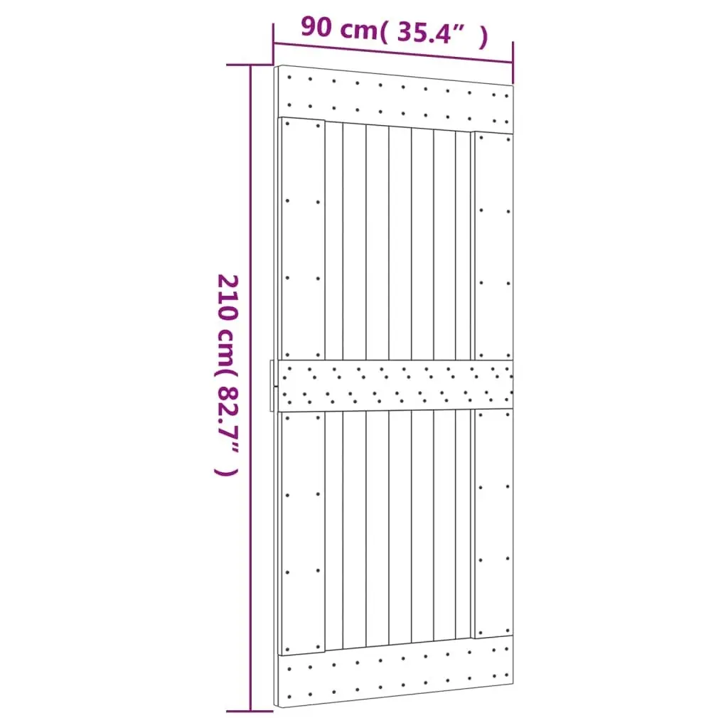 Door NARVIK 90x210 cm Solid Wood Pine 154439