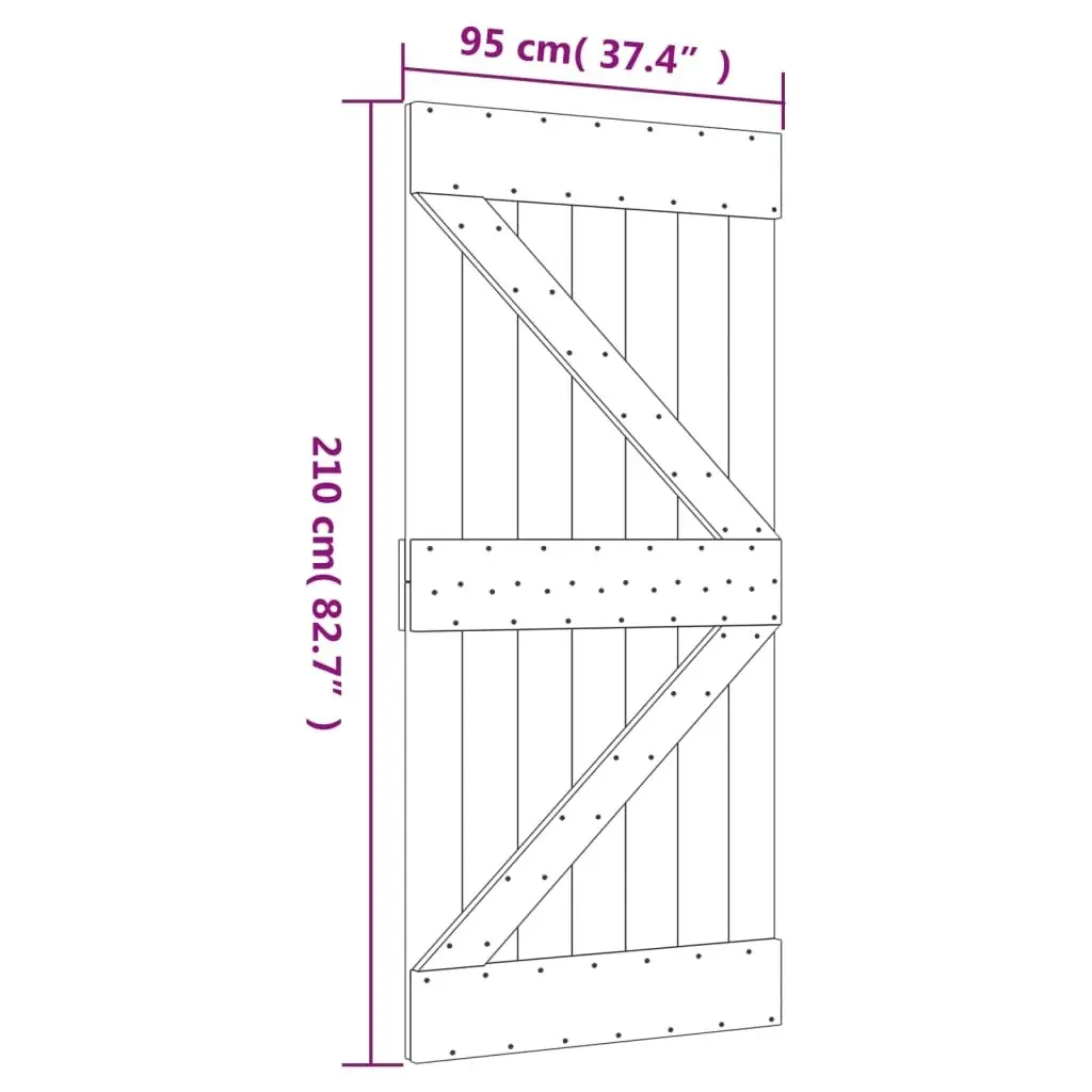 Door NARVIK 95x210 cm Solid Wood Pine 154429