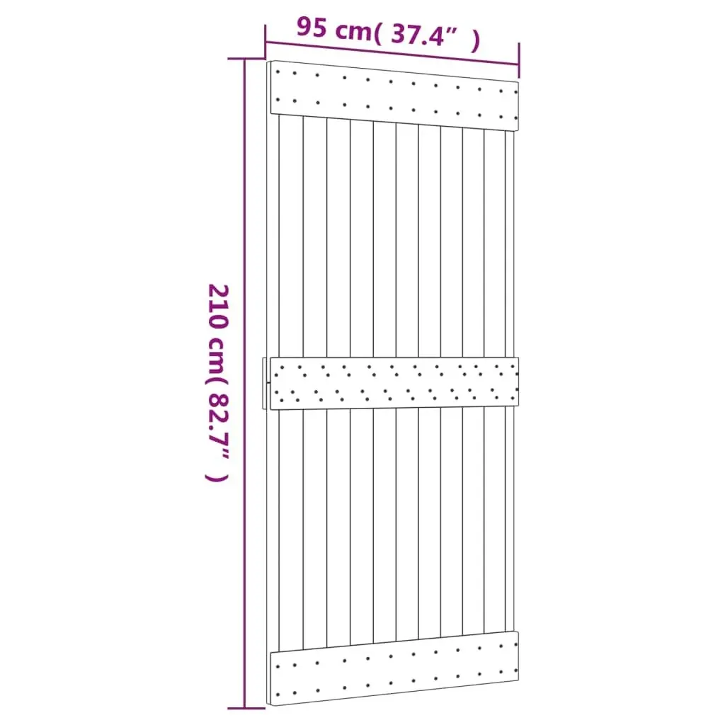 Door NARVIK 95x210 cm Solid Wood Pine 154434