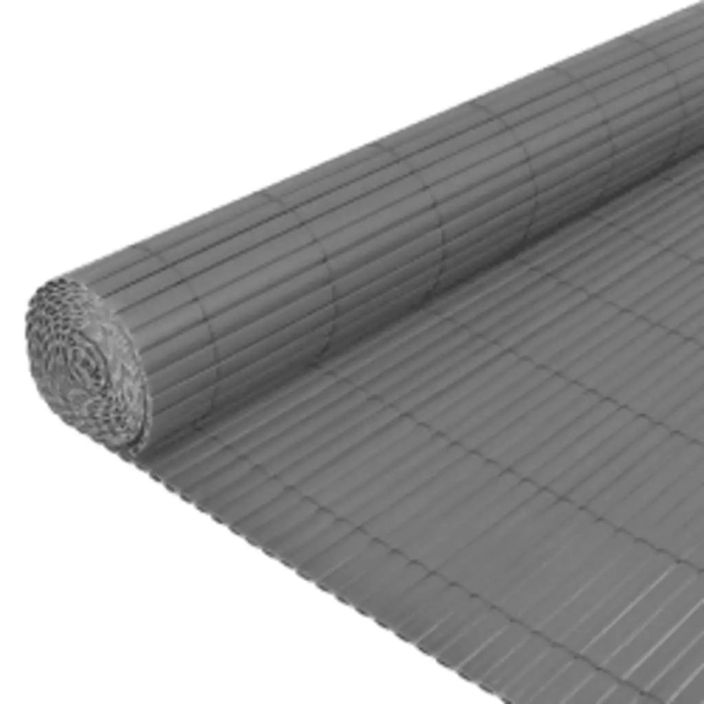 Double-Sided Garden Fence 90x400 cm Grey 317150