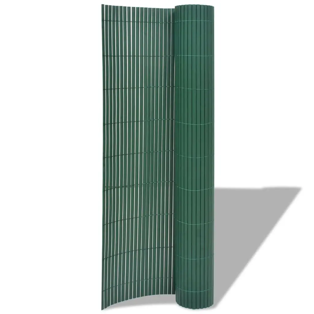 Double-Sided Garden Fence PVC 90x300 cm Green 43623