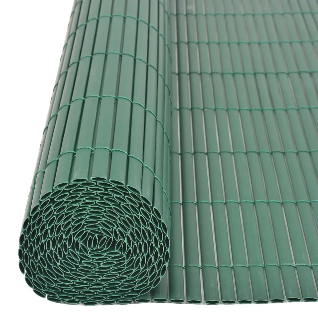 Double-Sided Garden Fence PVC 90x300 cm Green 43623