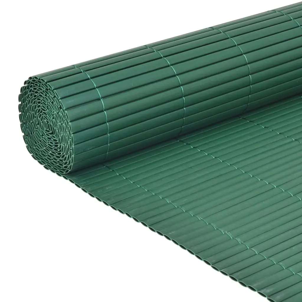 Double-Sided Garden Fence PVC 90x300 cm Green 43623