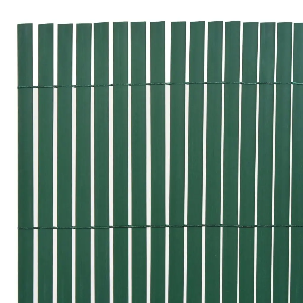 Double-Sided Garden Fence PVC 90x300 cm Green 43623