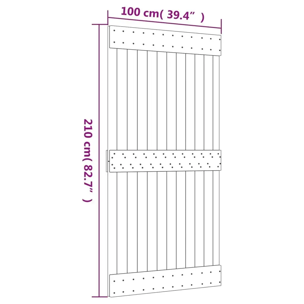 Door NARVIK 100x210 cm Solid Wood Pine 154435