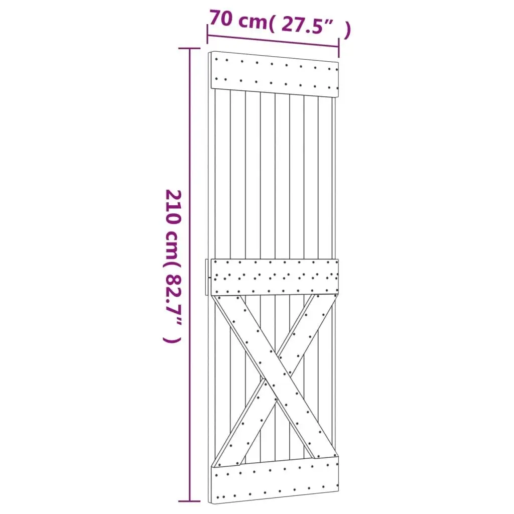 Door NARVIK 70x210 cm Solid Wood Pine 154442